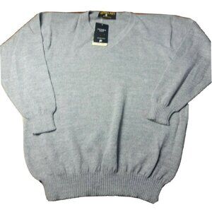 Factoria Paty Peruvian Alpaca Sweater Womens Large Knit Long Sleeve Gray Vneck